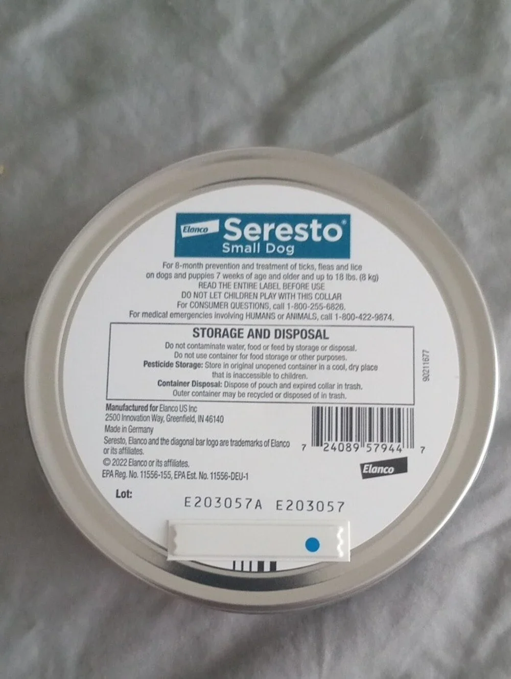 Seresto Small Dog Flea & Tick Collar - Teal/White Packaging